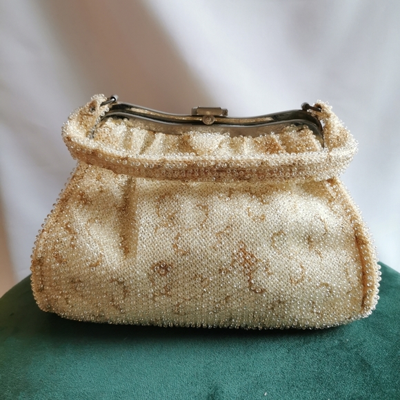 Vintage 1940s Beaded Handbag - Picture 1 of 6